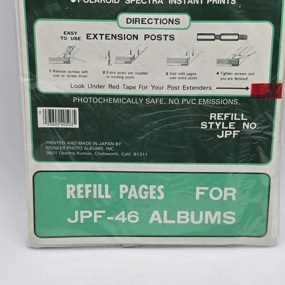 Pioneer Photo Album Refill Packs for JPF-46 Albums, Holds 60 Photos, New